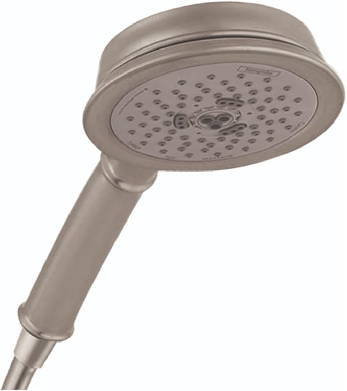 Hansgrohe 04072820 Croma 100 Classic Handshower 3-Jet, 2.5 GPM in Brushed Nickel