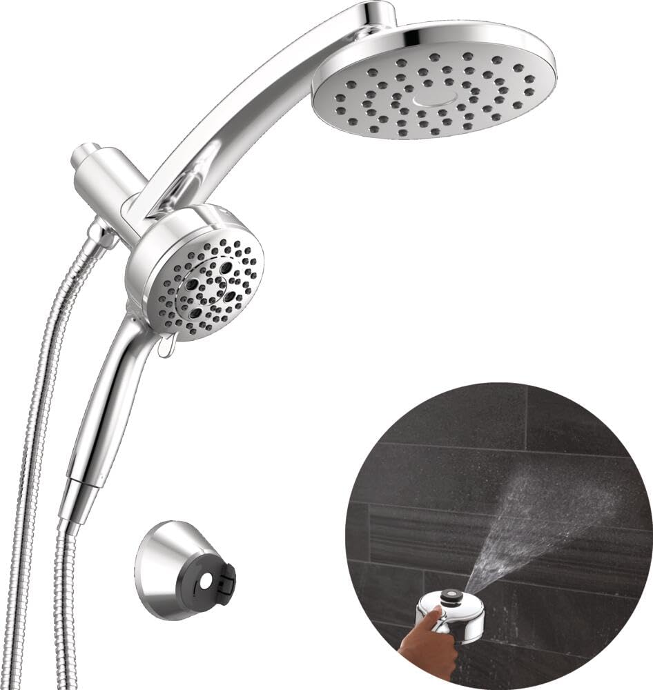 Delta PivotPro 2.5 GPM 3-in-1 Multi-Function Shower Head with Hand Shower