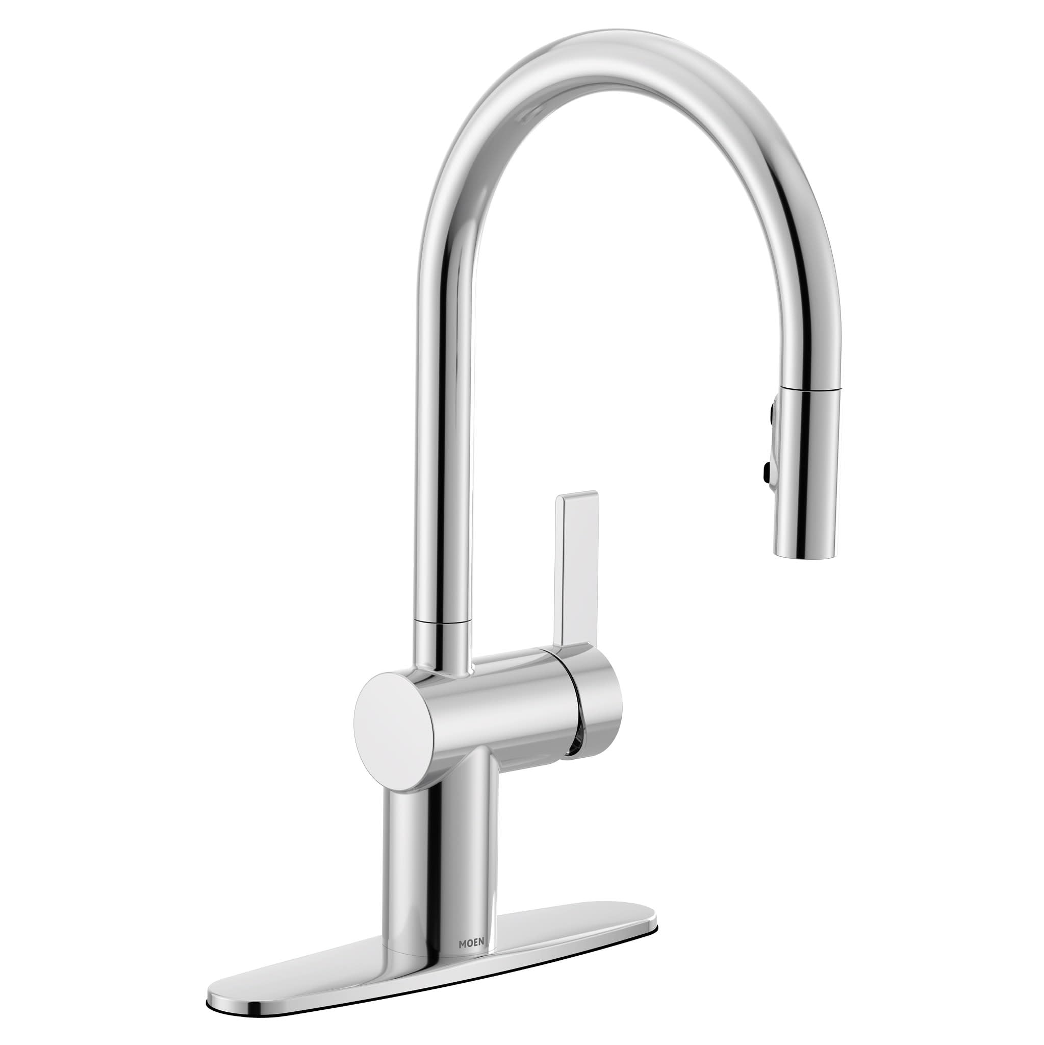 Moen Cia Pulldown Kitchen Faucet with Power Boost Modern Kitchen Faucet One Handle Easy Installation 7622 in Chrome - 7622