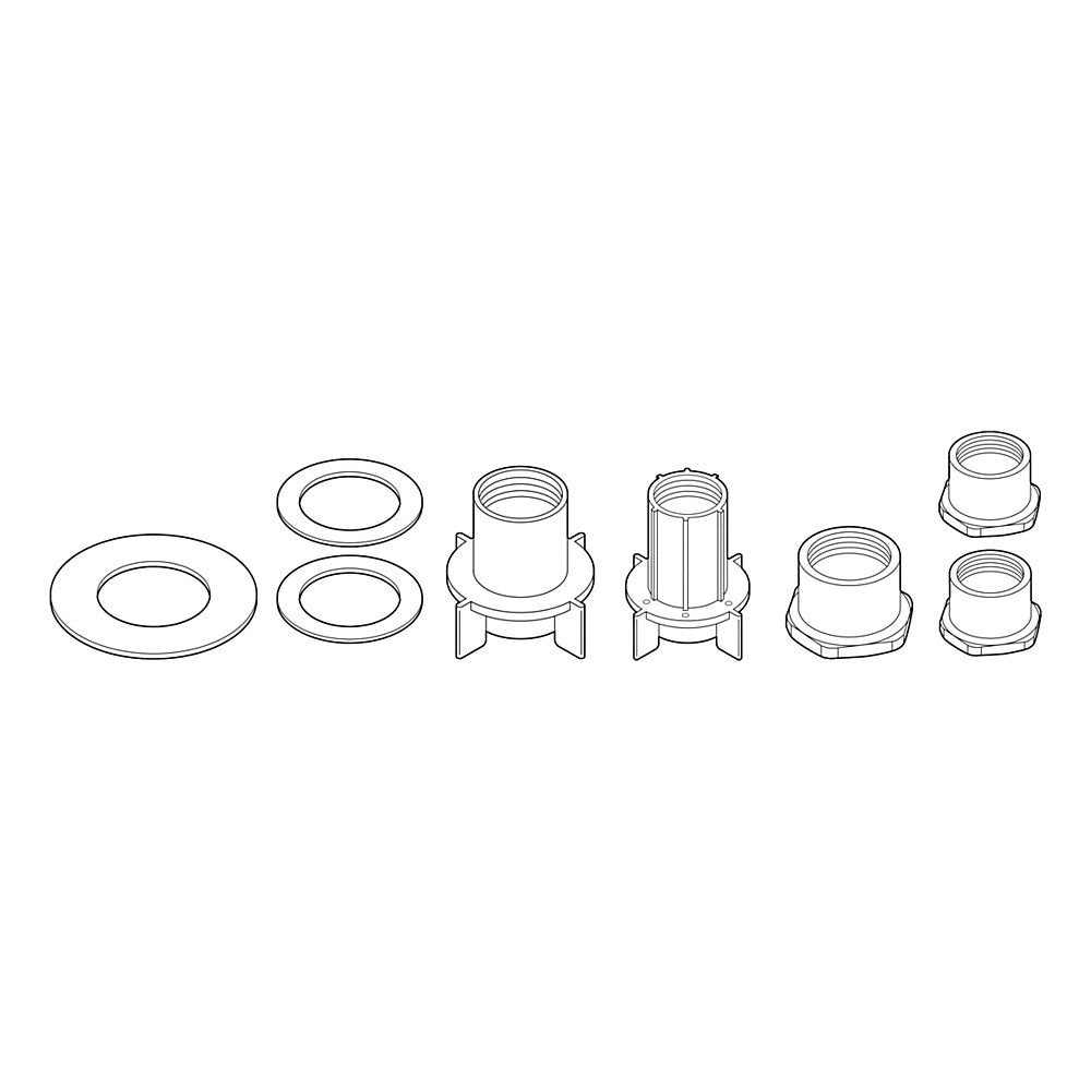 Brizo RP11053 extension kit with rings, collars, and mounting hardware components.