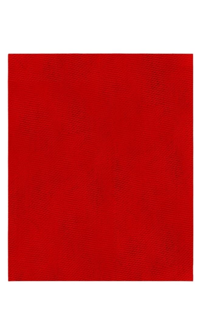 Red rectangular sanding sheet with textured surface, 9 by 11 inches.