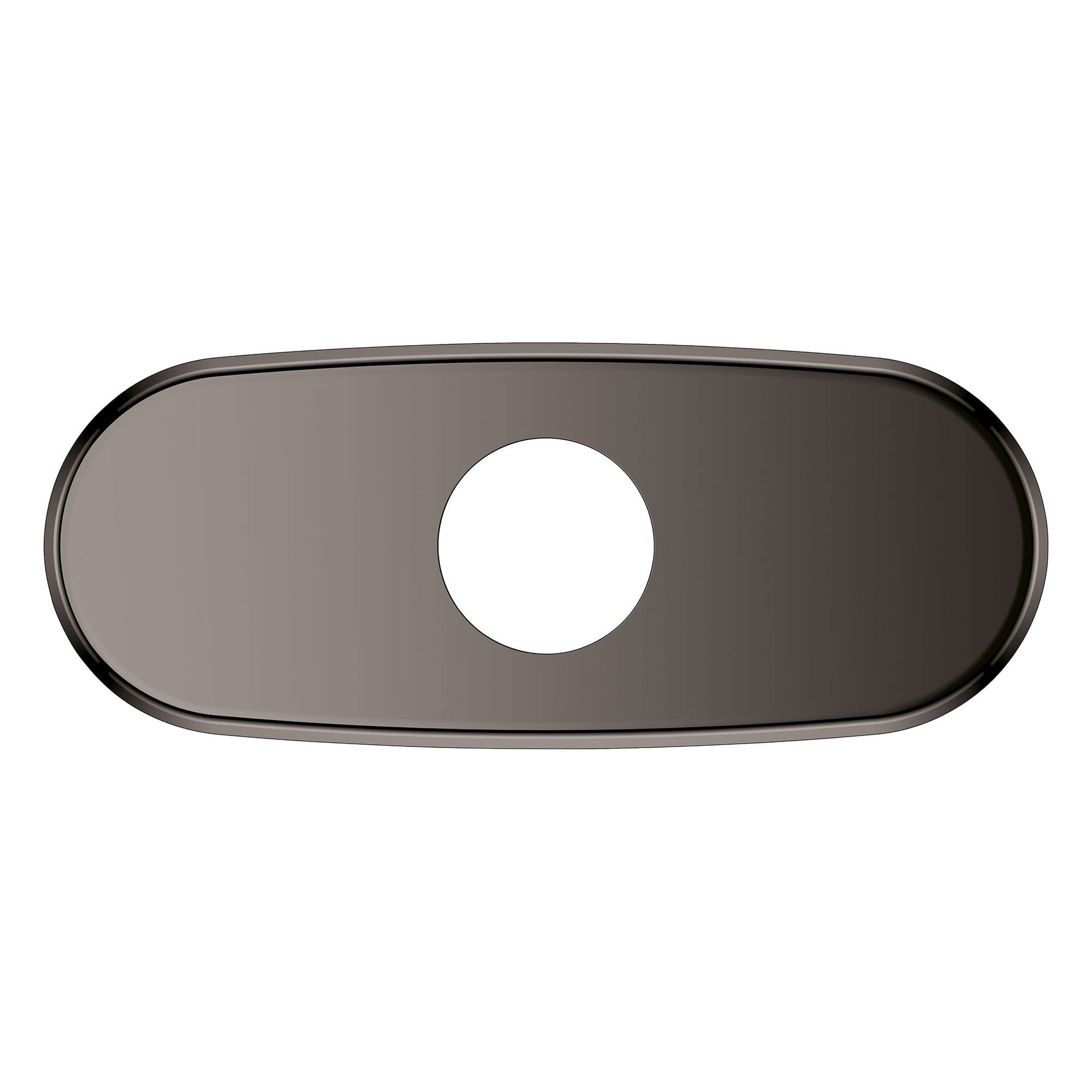 Dark gray oval escutcheon with central circular opening.