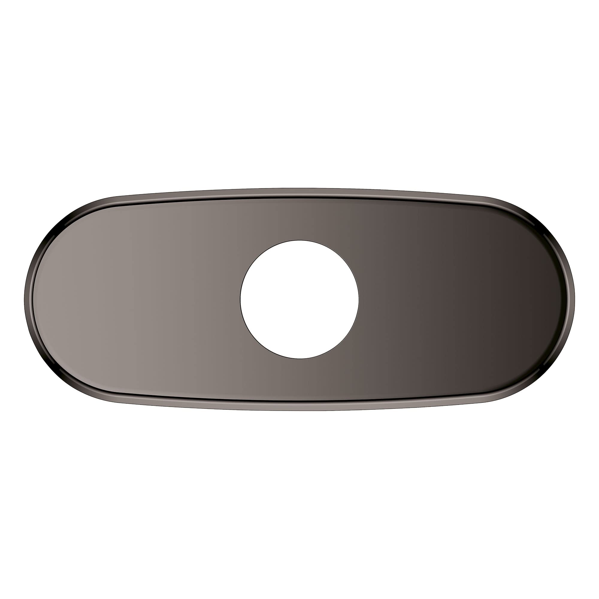 Dark gray oval escutcheon with central circular opening.