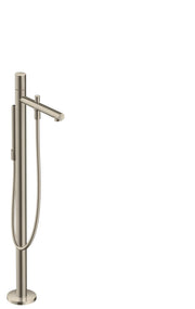 AXOR 45416821 Uno Freestanding Tub Filler Trim with Zero Handle and 1.75 GPM Handshower in Brushed Nickel