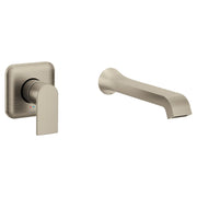 Moen Genta LX Single Handle Wall Mount Tub Filler High Flow Tub Faucet with 10" Spout Reach in Brushed Nickel - WT901BN