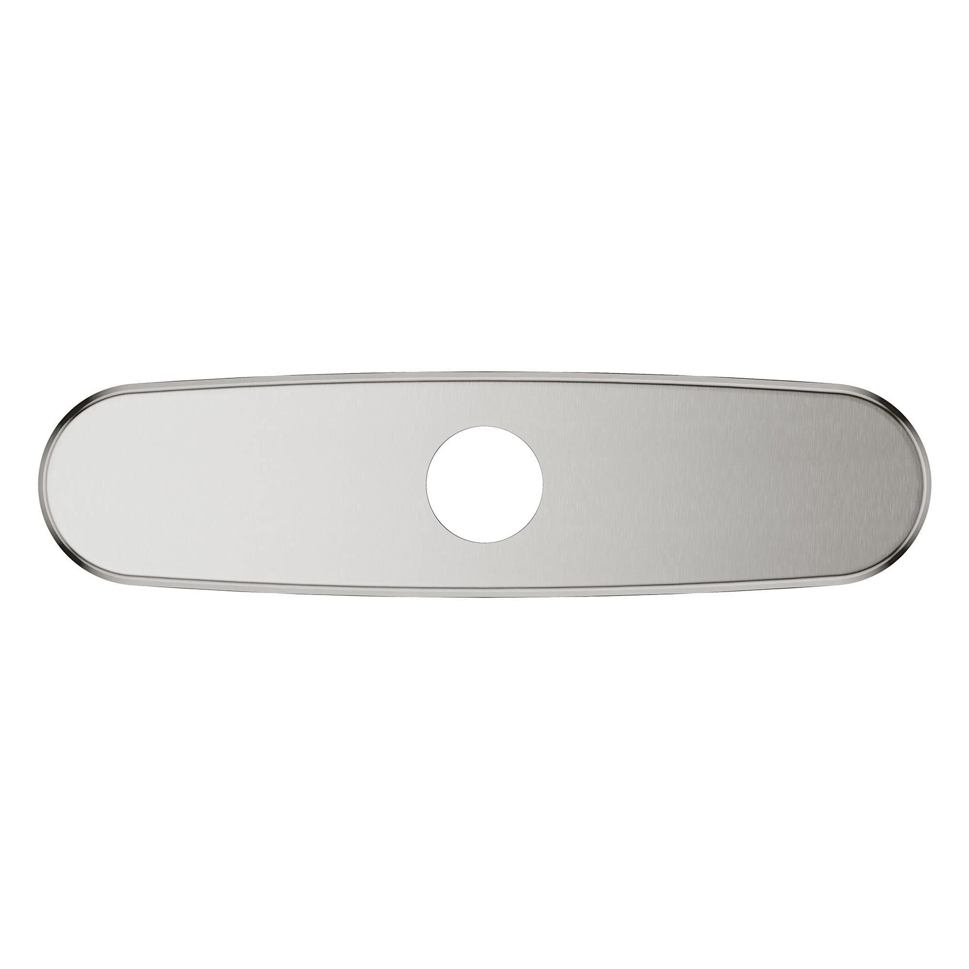 Grohe Supersteel repair part 07552DC0 with brushed metal finish and central circular hole.