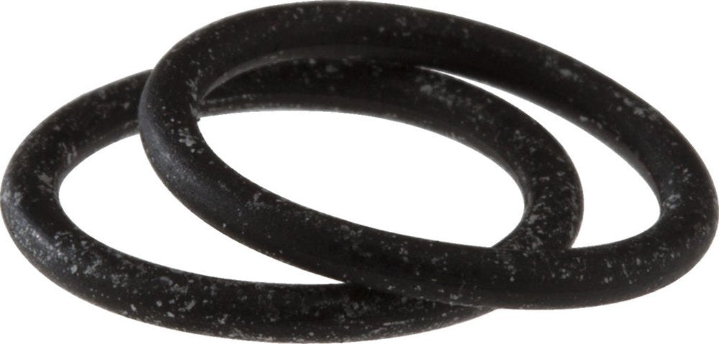 Two black rubber O-rings for Delta 13/14 series faucets.