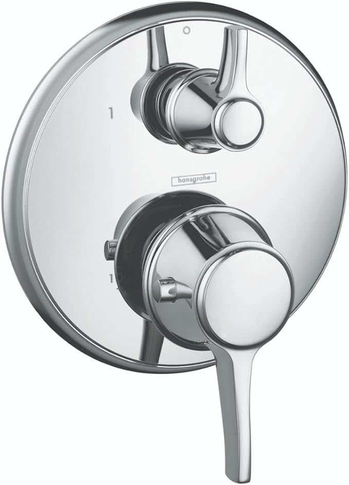 Hansgrohe 15752001 Ecostat Classic Thermostatic Trim with Volume Control, Round in Chrome