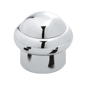 Chrome diverter knob with rounded dome top and cylindrical base featuring vertical slot detail.