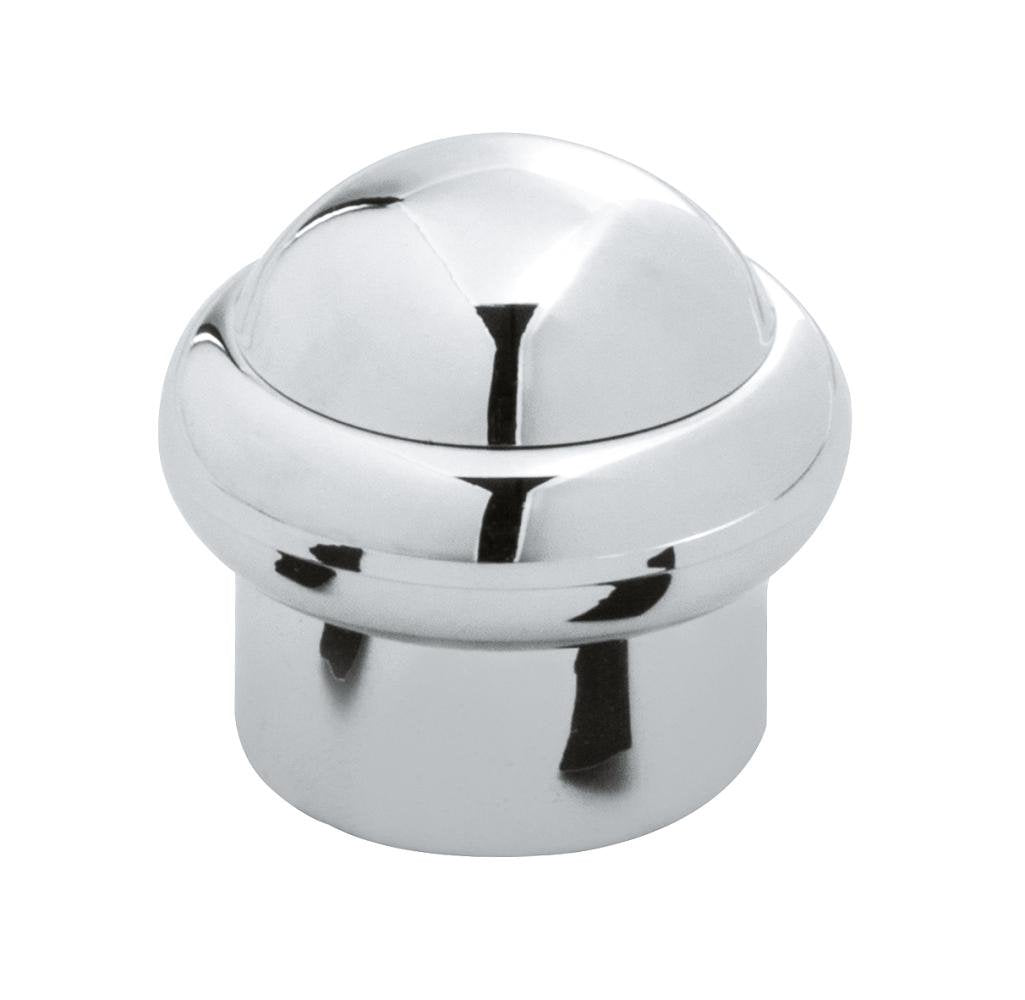 Chrome diverter knob with rounded dome top and cylindrical base featuring vertical slot detail.