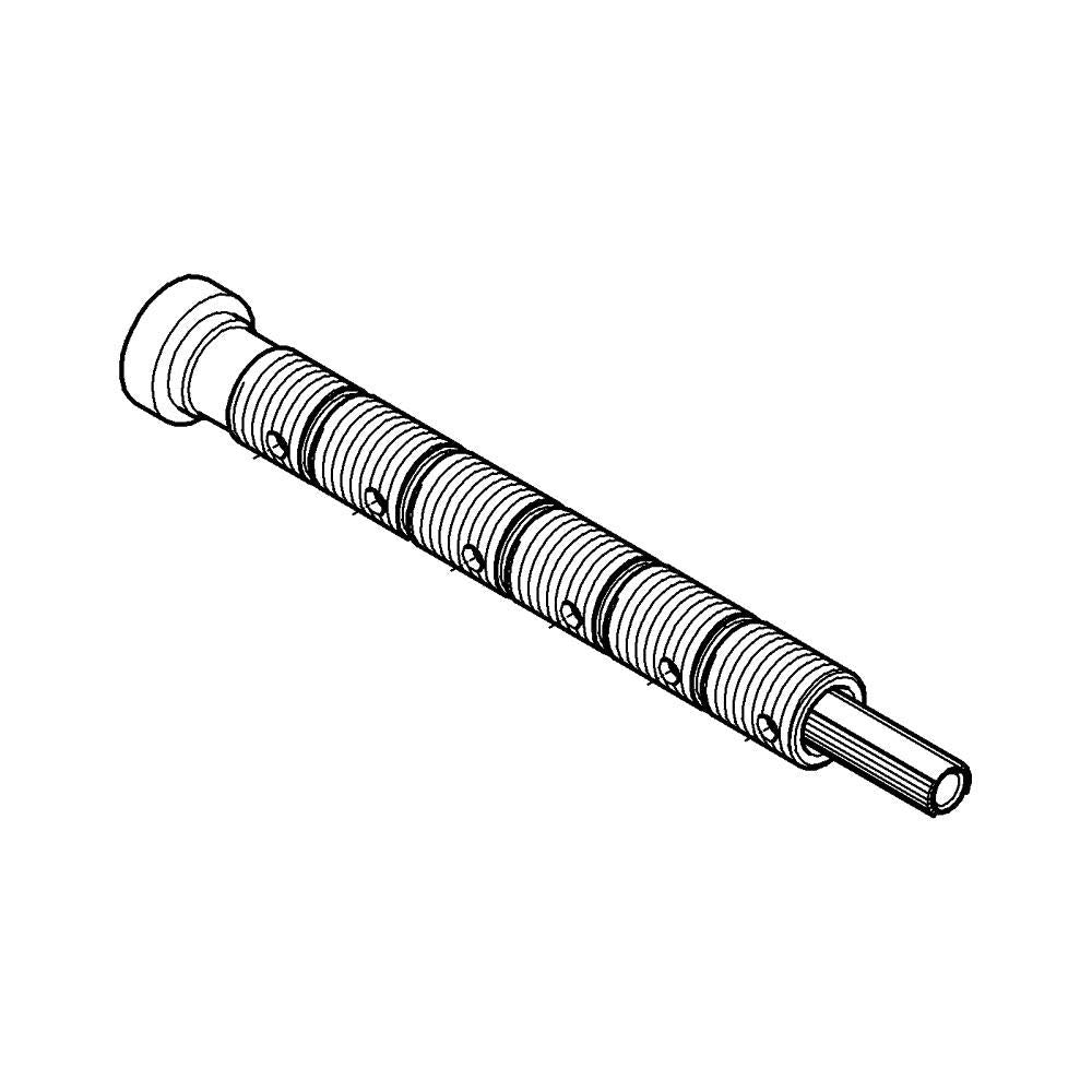 Grohe chrome extension tube with threaded body and collar fitting on one end.