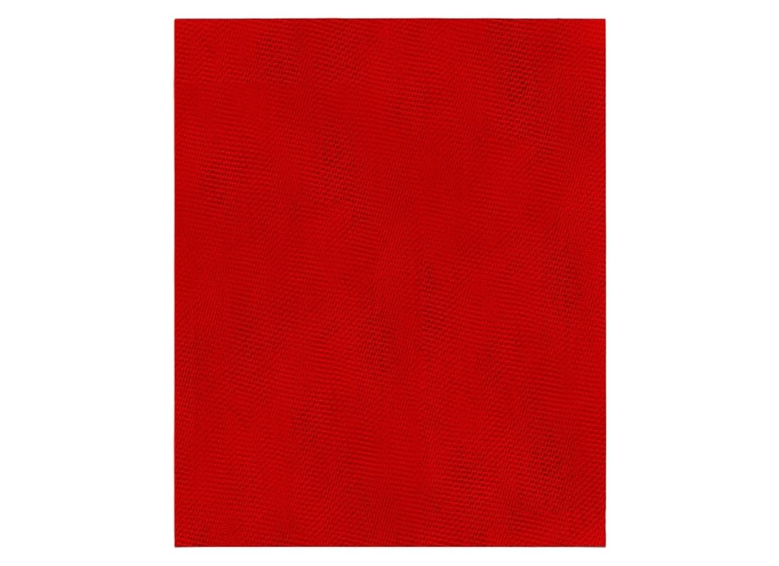 Red sanding sheet with fine mesh texture, 9 by 11 inches.