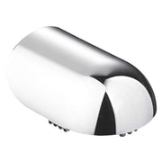 Chrome cover cap with curved dome shape and mounting holes on underside.