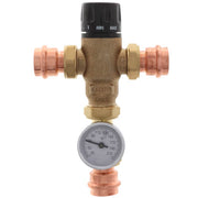 Caleffi 521616A MixCal Adjustable Thermostatic and Pressure Balanced Mixing Valve, 1" Press