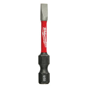 Single Milwaukee Shockwave slotted power bit with gray tip, red shaft, and black hex shank marked "9/32".