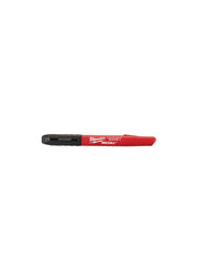 Milwaukee INKZALL black ultra fine point marker with red barrel and black cap.