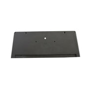 Gray plastic display bottom cover with mounting holes and central white dot.