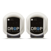 Two white and black DROP leak detectors with Check/Silence buttons and indicator lights.