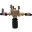 Brass backflow preventer with dual check valves and relief port, 3/4" NPT connection.