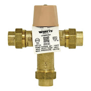 Watts 1" Lead Free Thermostatic Mixing Valve with Solder Union End Connections, Adjustable Out 80-120 F - 0559121
