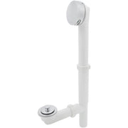 Watco Series 590 Push Pull Bath Waste Kit for Tubs up to 16" - ABS Plastic Waste, Overflow, and Stopper in Wrought Iron (Matte Black) - 590-PP-ABS-WI