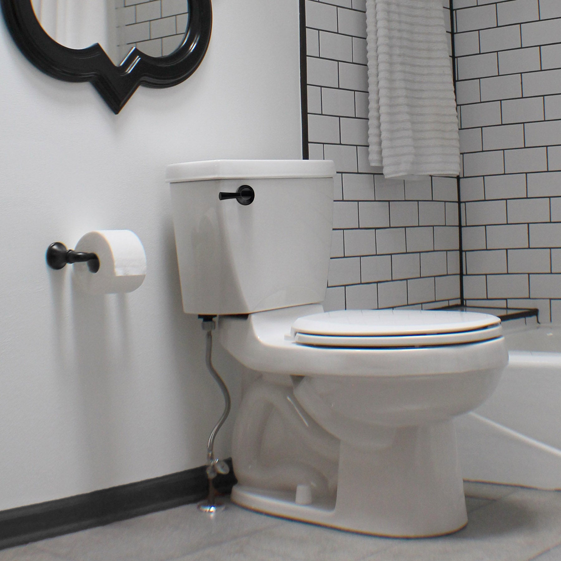 Korky StrongARM Toilet Handle and Simple Style Lever in Matte Black - 6034BP