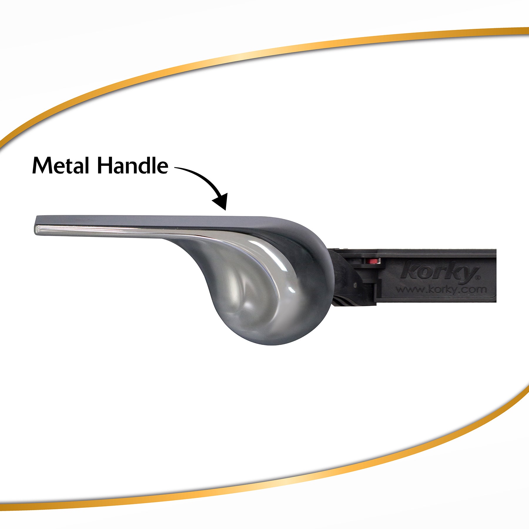 Korky StrongARM Toilet Handle and Wave Style Lever in Chrome - 6052BP