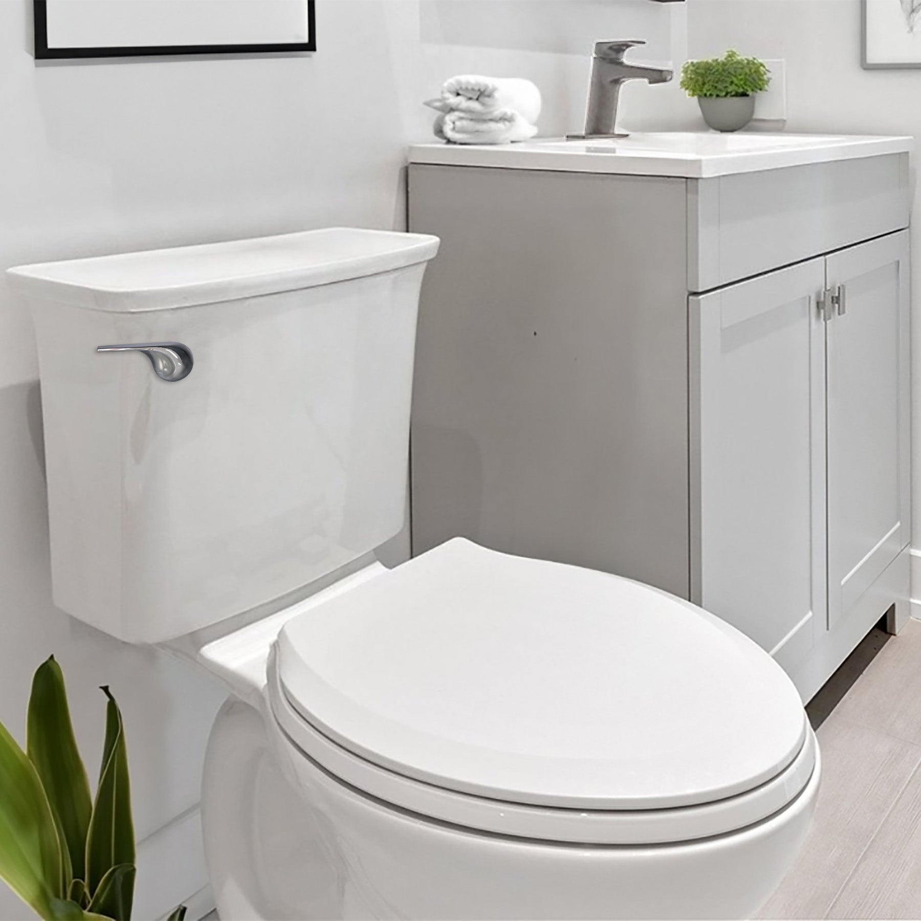 Korky StrongARM Toilet Handle and Wave Style Lever in Chrome - 6052BP