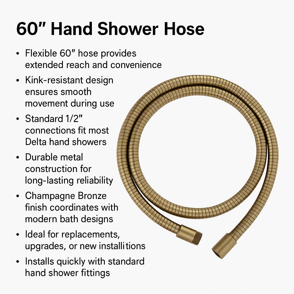 Delta Modern 60" Hand Shower Hose in Champagne Bronze - RP103708CZ