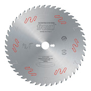 Freud 300mm carbide-tipped circular saw blade with rounded teeth and center mounting hole.