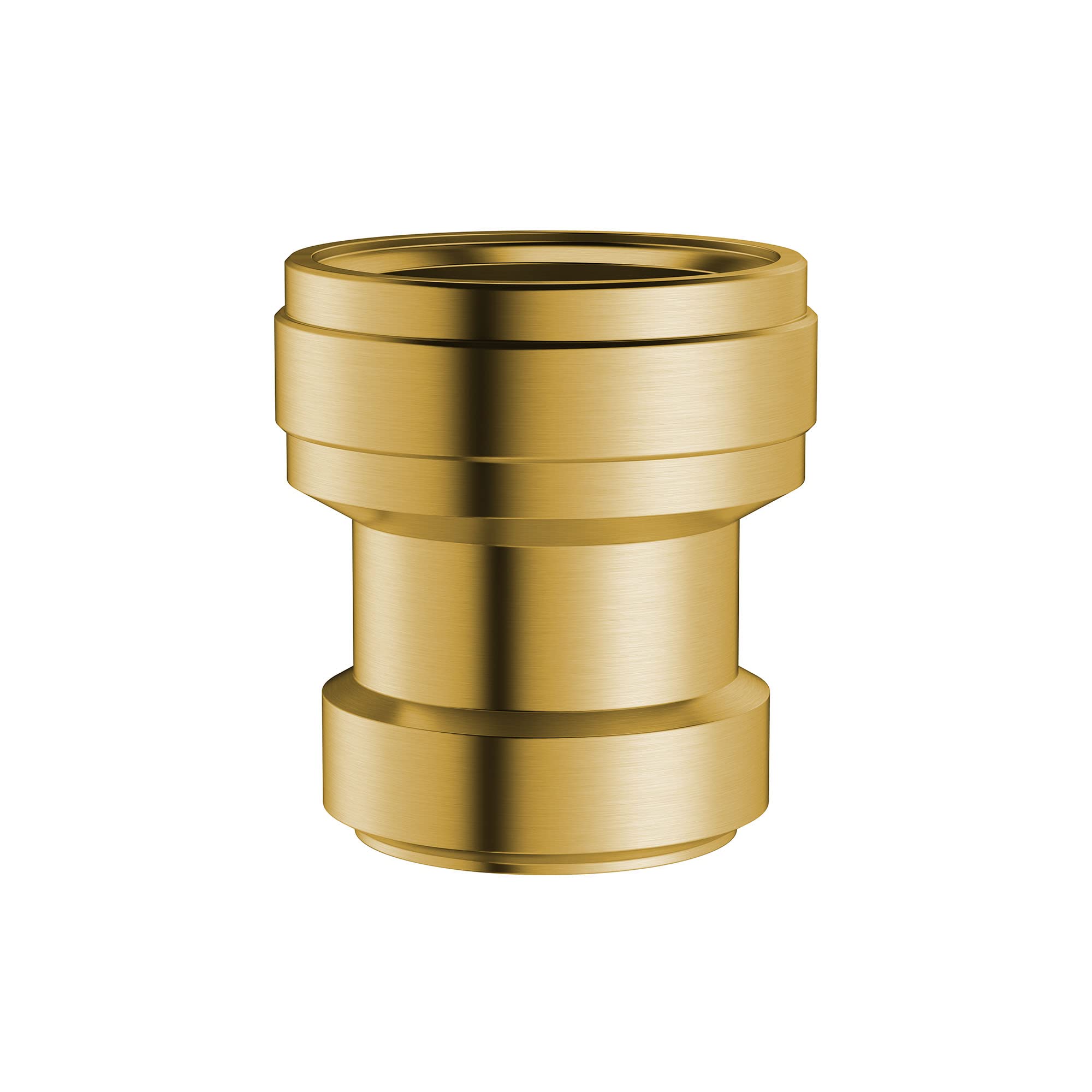 Grohe Universal check valve in brushed cool sunrise finish with cylindrical body and ridged bands.