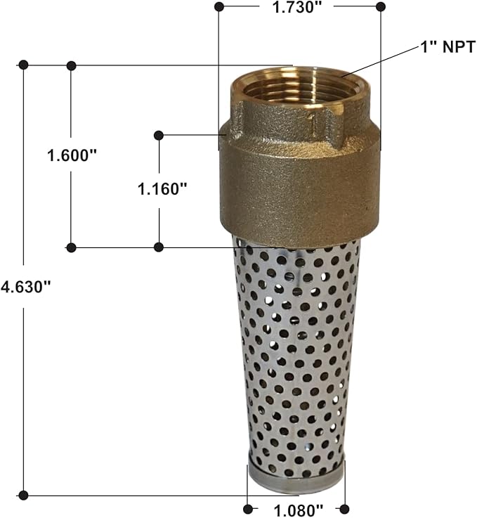 Merrill 710 Series 1 in. Brass Foot Valve - FVNL100