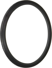 Black rubber ring with smooth outer surface and open center hole for water treatment system assembly.