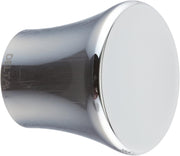 Chrome knob handle with white circular face and tapered stem for bidet diverter valve.