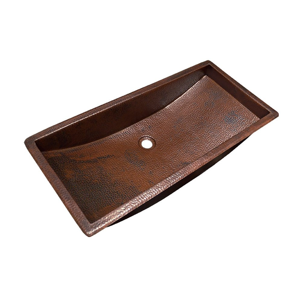 Native Trails CPS200 Trough 30" Bathroom Sink: Antique Copper