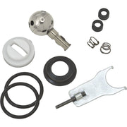 Delta RP77739 repair kit containing metal cartridge, rubber seals, springs, white collar, black rings, and removal wrench too