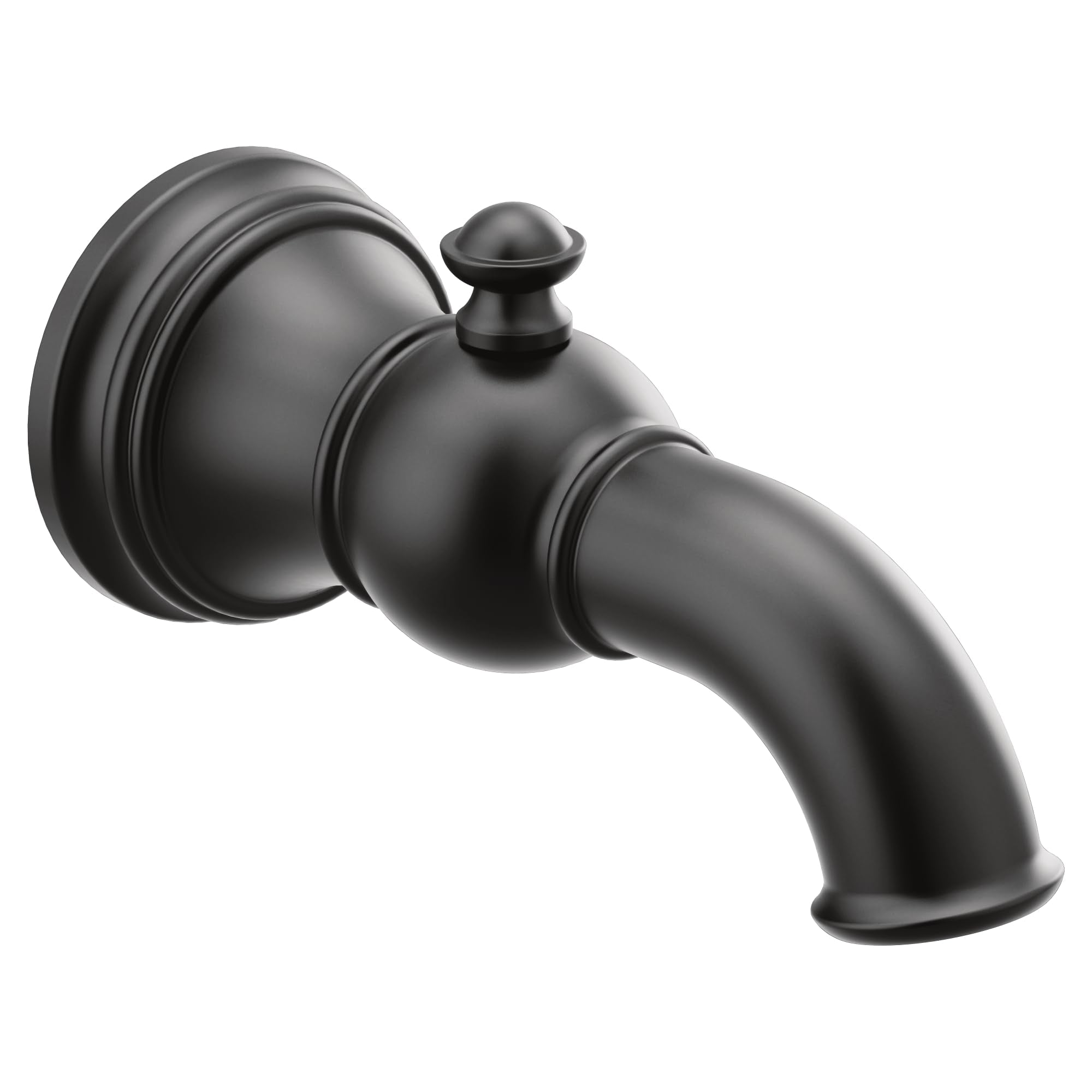 Moen Weymouth Tub Spout with Diverter 1/2 Inch Slip Fit CC Connection in Matte Black - S12104BL