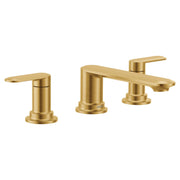 Moen Greenfield Two Handle Roman Tub Faucet Contemporary Deck Mounted Bathtub Filler in Brushed Gold - T6503BG
