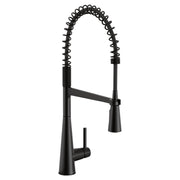 Moen Sleek Pulldown Kitchen Faucet Modern Kitchen Faucet with One Handle High Arc Power Boost Easy Installation and in Matte Black - 5925BL