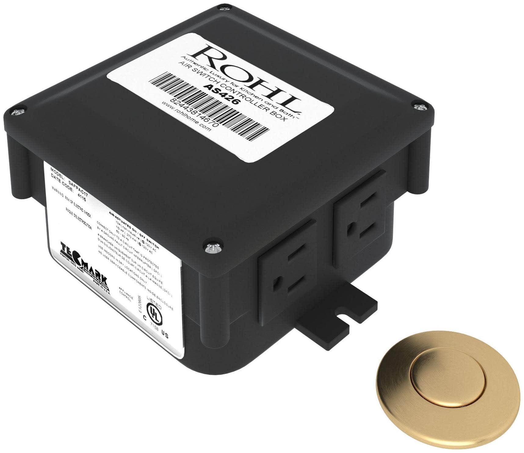 ROHL Garbage Disposal Air Switch Control Box - Satin English Gold