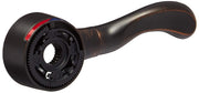 Venetian bronze volume control handle with curved grip and red indicator band on rotating dial.