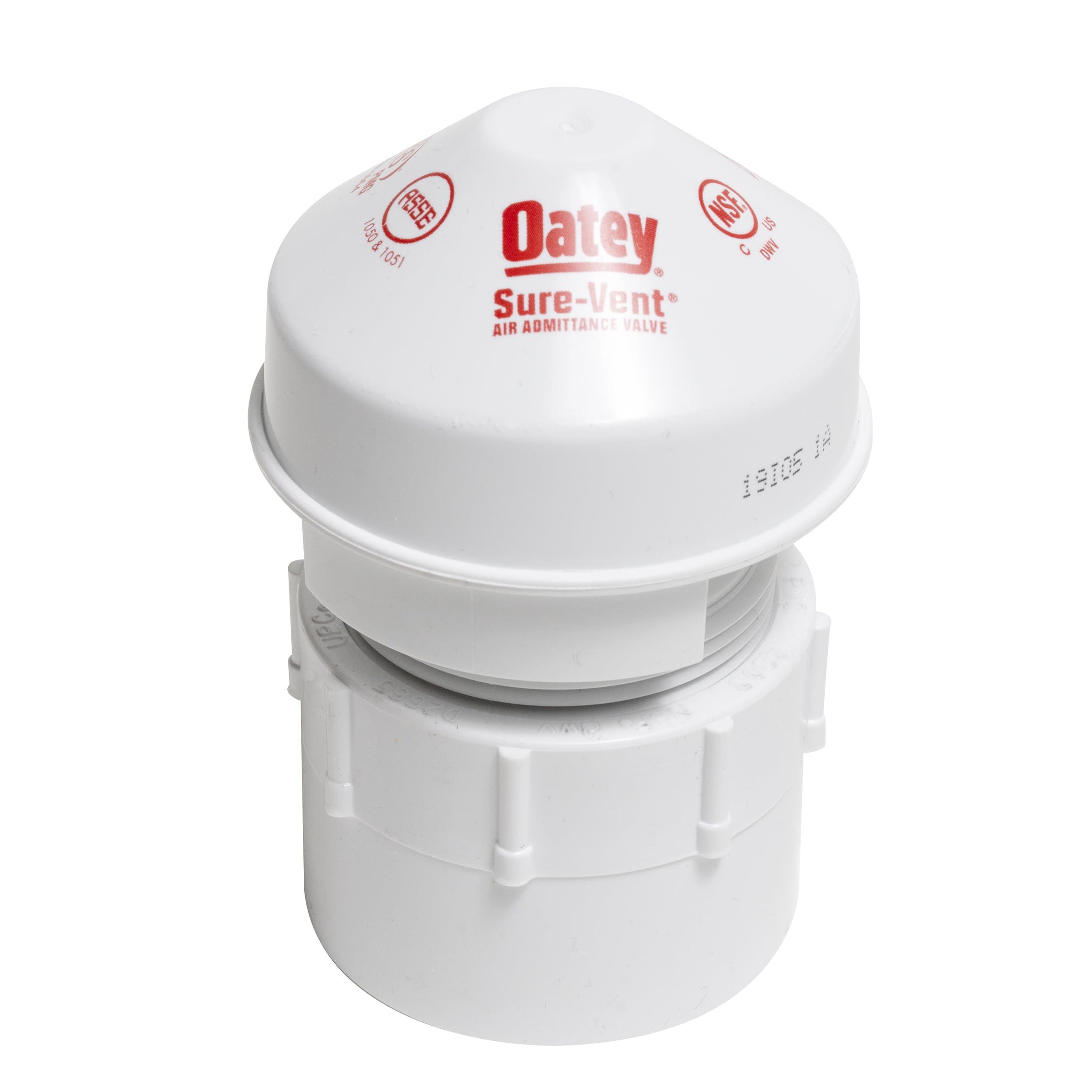 Oatey 1-1/2 in. Air Admittance Valve with PVC Adapter 6 DFU Capacity in White - 39228