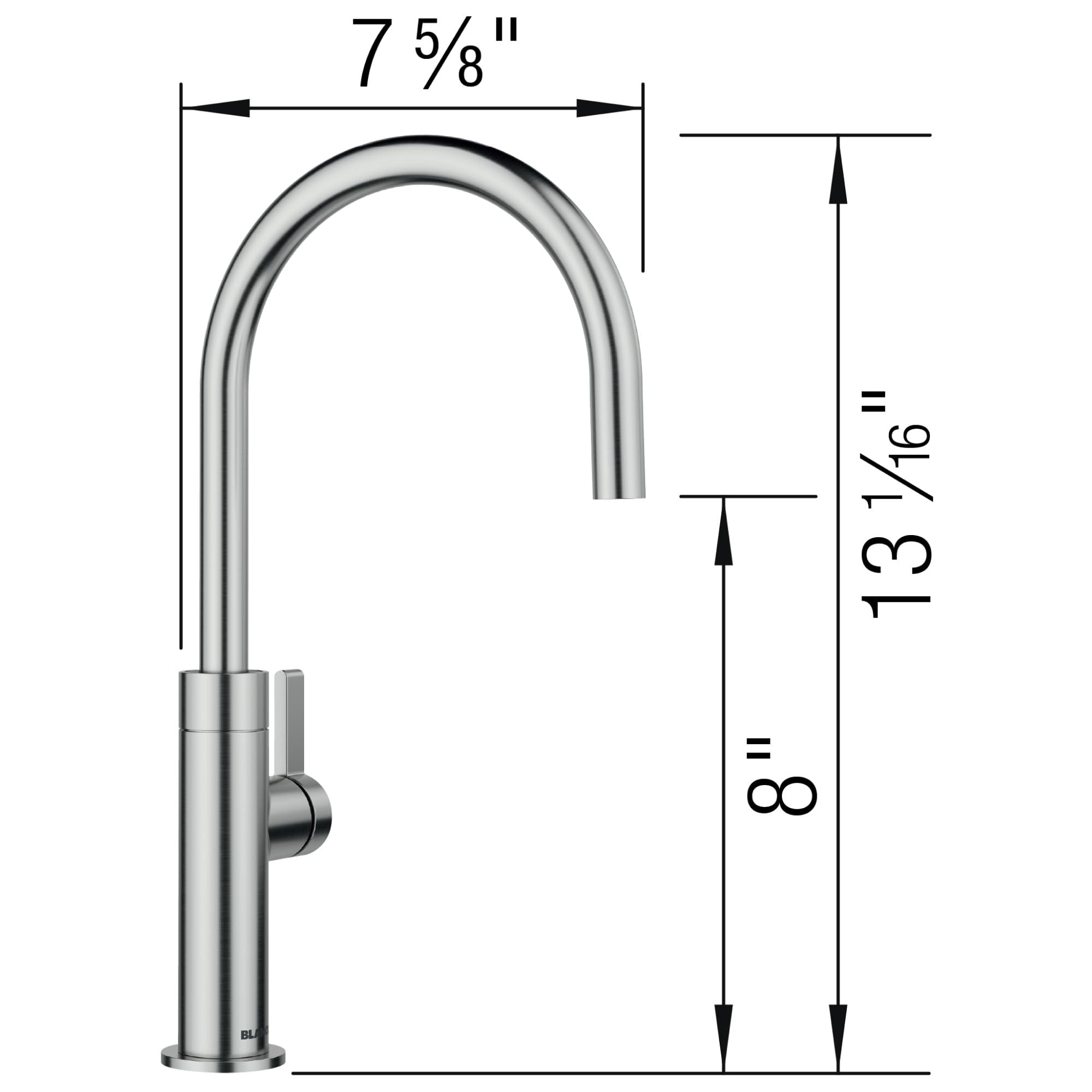 Blanco Culina Beverage Faucet 1.5 GPM in PVD Steel - 527489