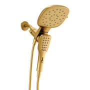 Moen Verso Infiniti Dial Square Rain Shower Head with Detachable Hand Shower Combo 7 Inch Spray Head in Brushed Gold - 220C5BG