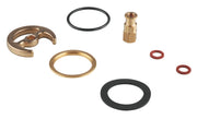 Grohe fixing set containing brass clip, brass collar, brass connector, and rubber seals in various sizes.