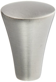 Stainless steel conical finial with brushed finish and flat top cap.
