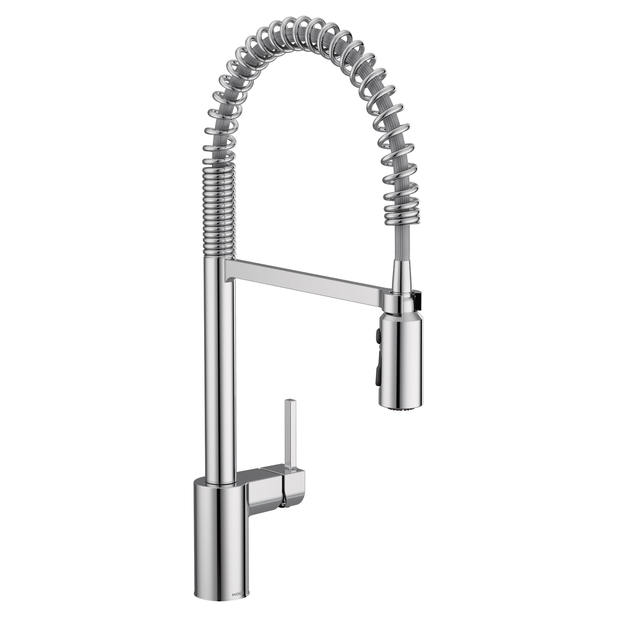 Moen Pulldown Kitchen Faucet Single Hole Modern Spring Style with Pre Rinse and Power Boost Pull Down Sprayer Easy Installation 5923 in Chrome - 5923