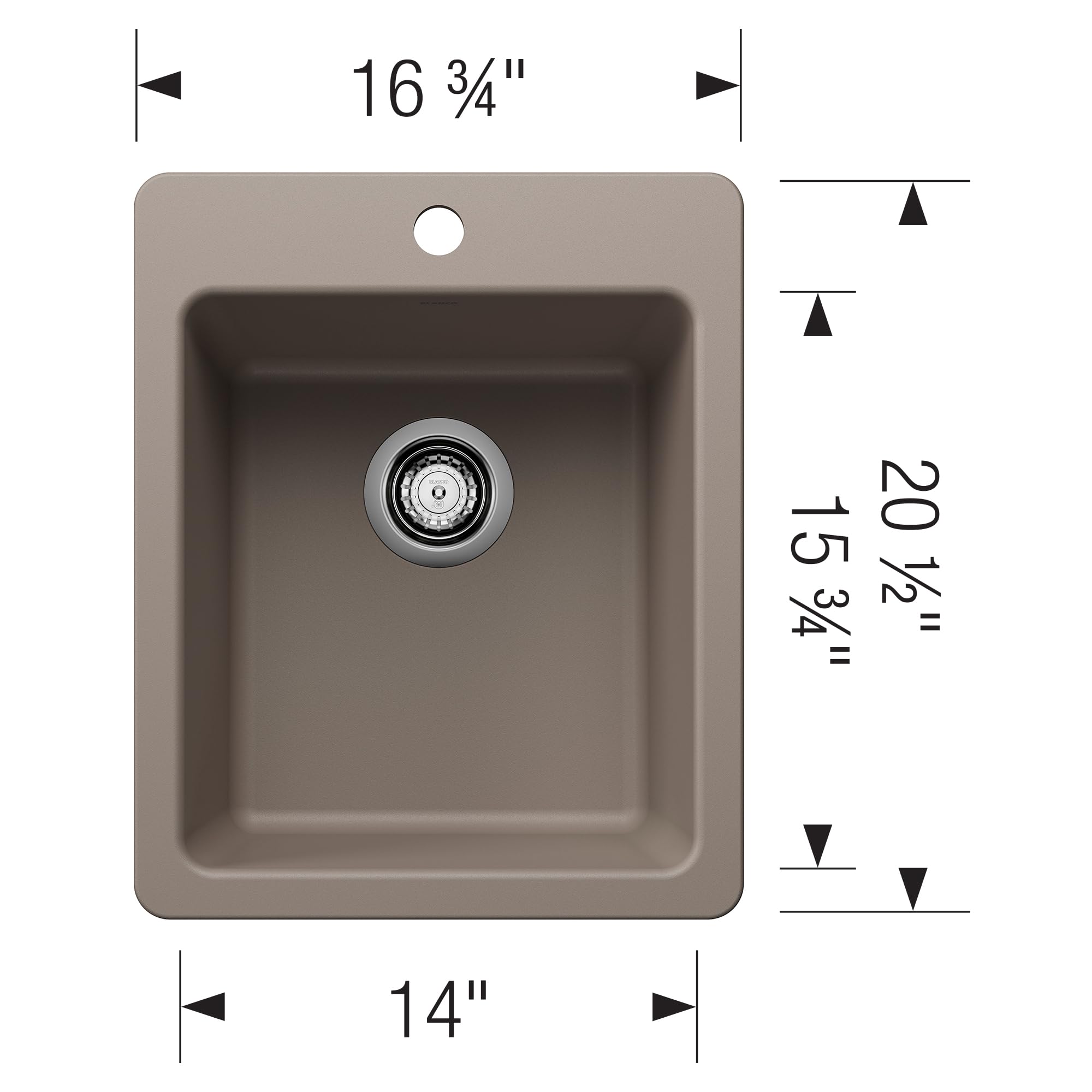 Blanco Liven Bar Style Dual Mount Sink in Truffle - 443238