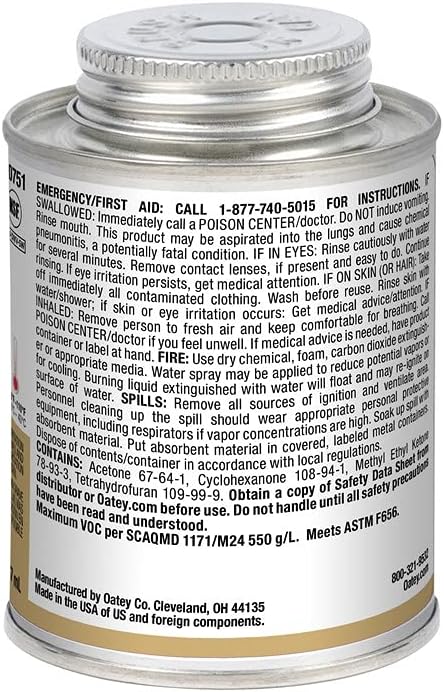 Oatey 30753 Pipe Primer Cleaner 32oz