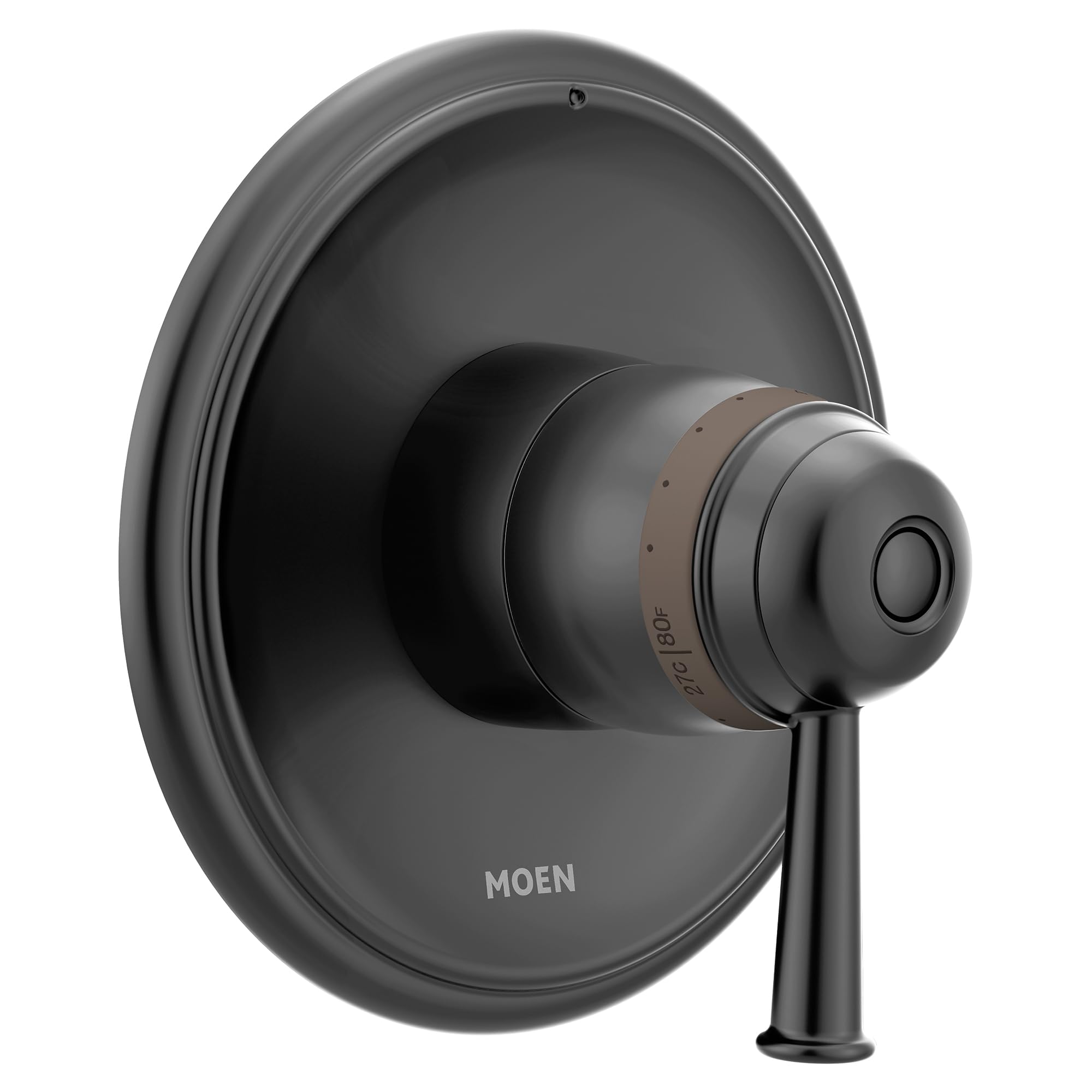 Moen Belfield ExactTemp Thermostatic Valve Shower Trim Kit in Matte Bl ...